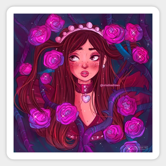 Roses Sticker by ariadnadraws